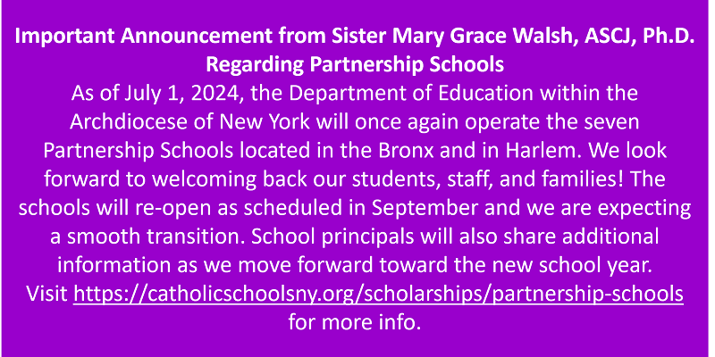 Partnership Schools Announcement